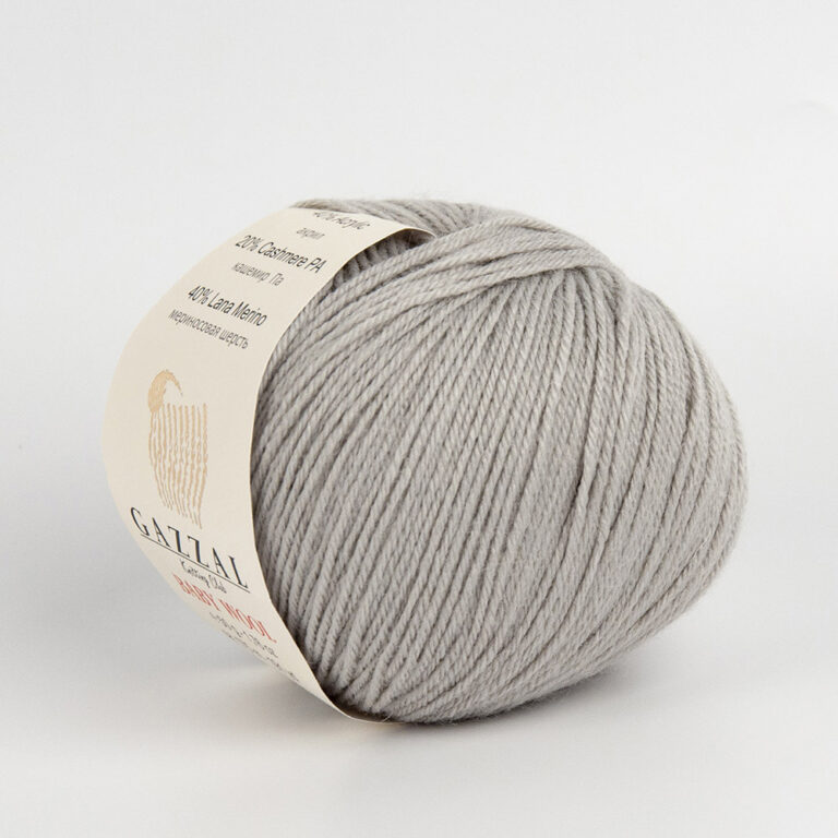 Пряжа для вязания GAZZAL "BABY WOOL" (№817) Светло-серый