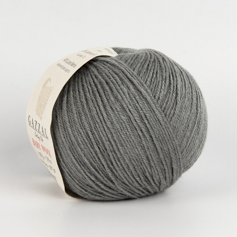 Пряжа для вязания GAZZAL "BABY WOOL" (№818) Тёмно-серый