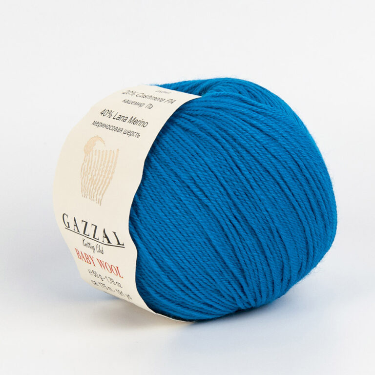 Пряжа для вязания GAZZAL "BABY WOOL" (№822) Морская волна