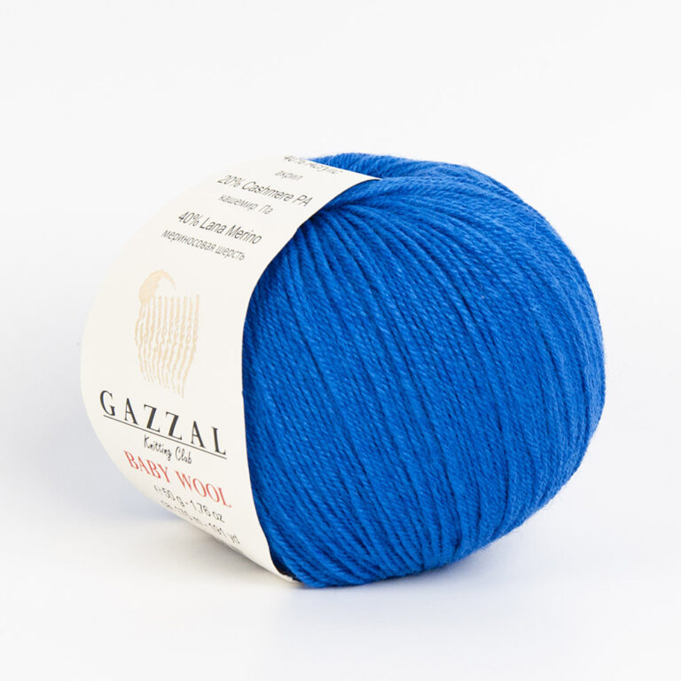 Пряжа для вязания GAZZAL "BABY WOOL" (№830) Василёк