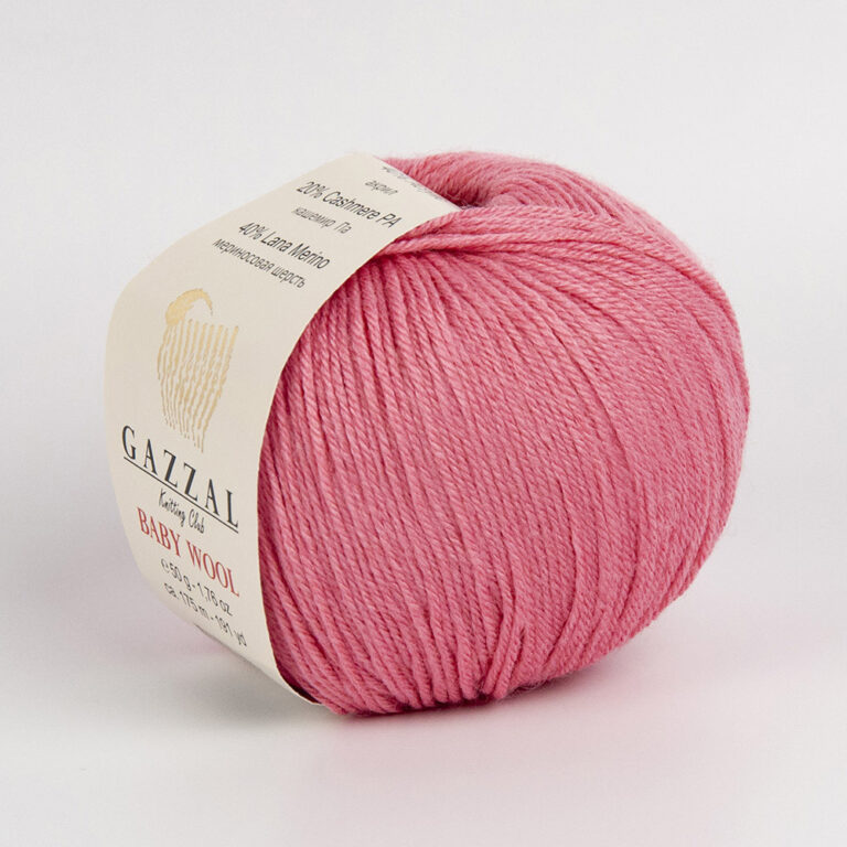 Пряжа для вязания GAZZAL "BABY WOOL" (№831) Розовый