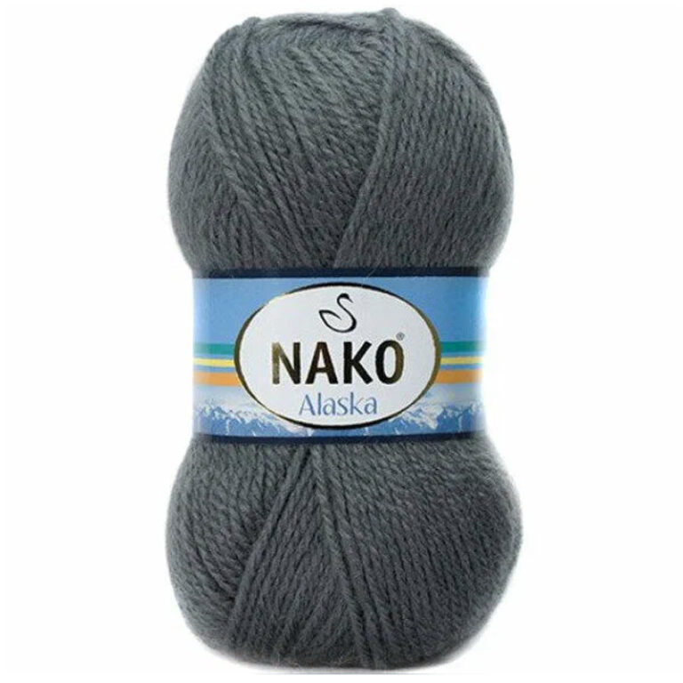 Пряжа для вязания NAKO «ALASKA» (№3468) Серый