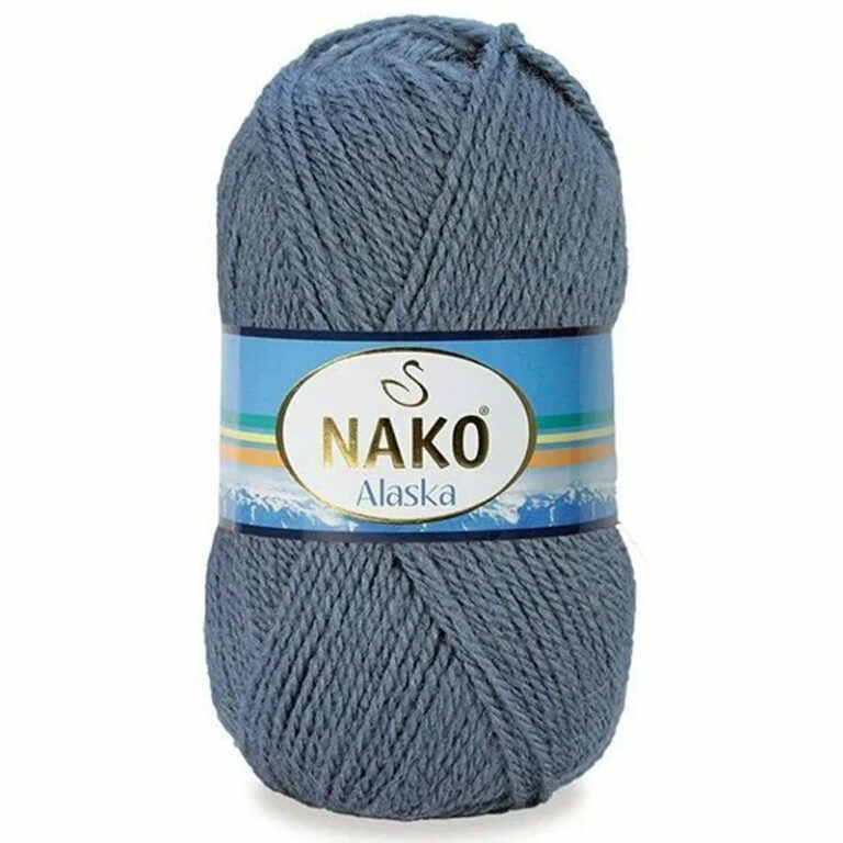 Пряжа для вязания NAKO «ALASKA» (№6705) Т. серо-голубой
