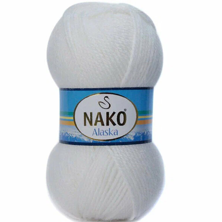 Пряжа для вязания NAKO «ALASKA» (№7101 (208)) Белый