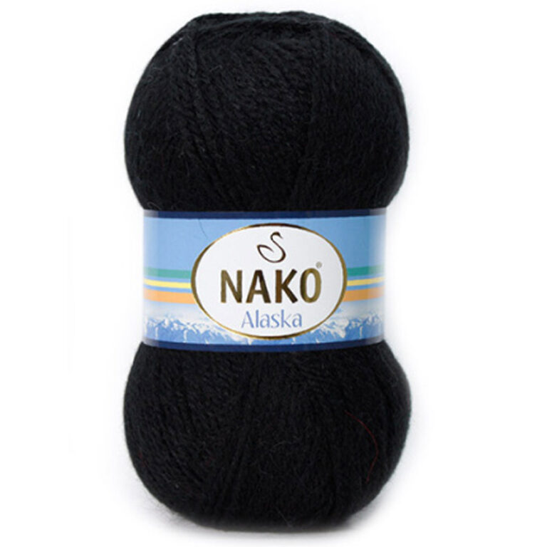 Пряжа для вязания NAKO «ALASKA» (№7102 (217)) Черный