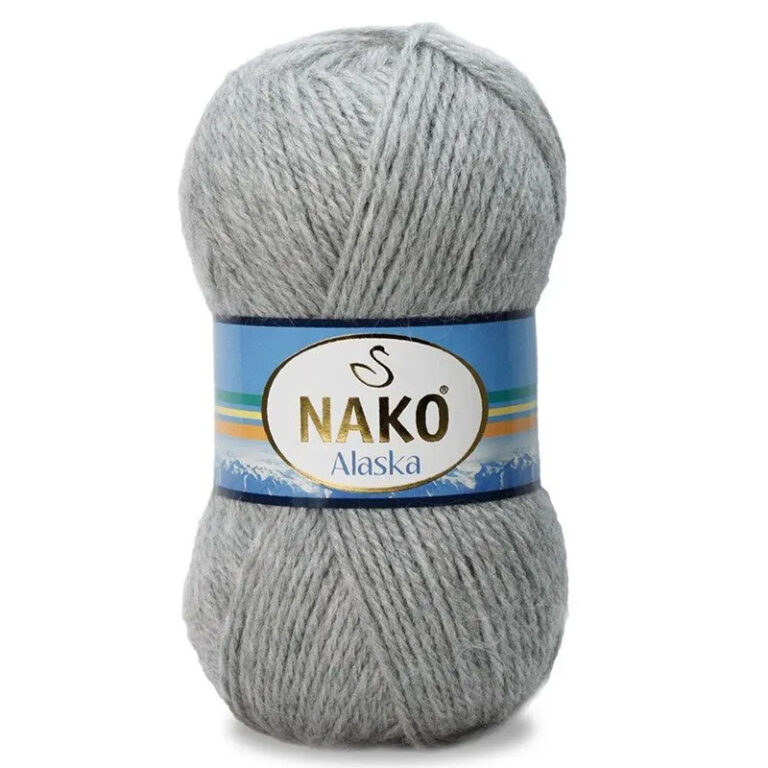 Пряжа для вязания NAKO «ALASKA» (№7117 (195)) Светло-серый