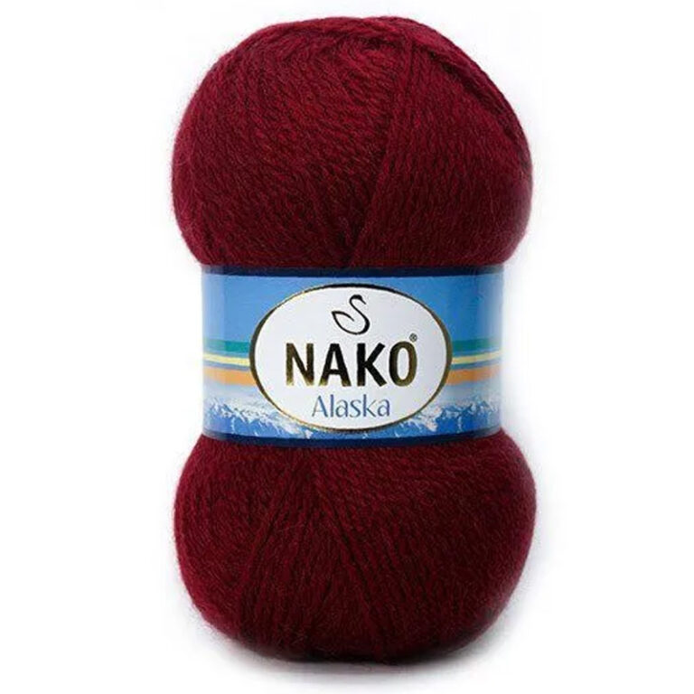 Пряжа для вязания NAKO «ALASKA» (№7120 (10691)) Бордовый