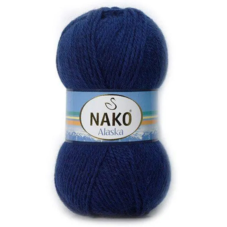 Пряжа для вязания NAKO «ALASKA» (№7121 (1250)) Т. синий