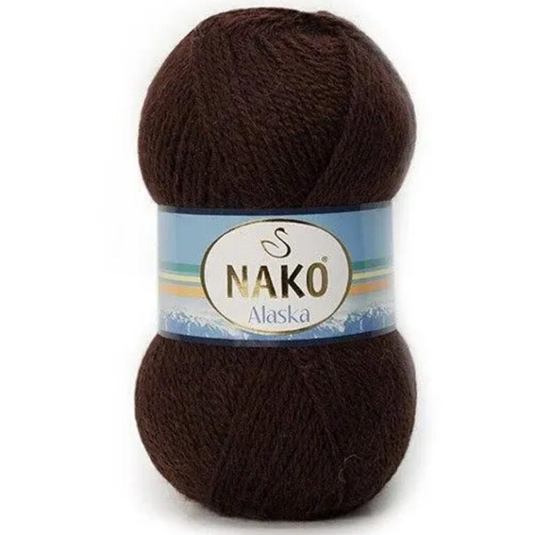 Пряжа для вязания NAKO «ALASKA» (№7122 (4976)) Шоколад