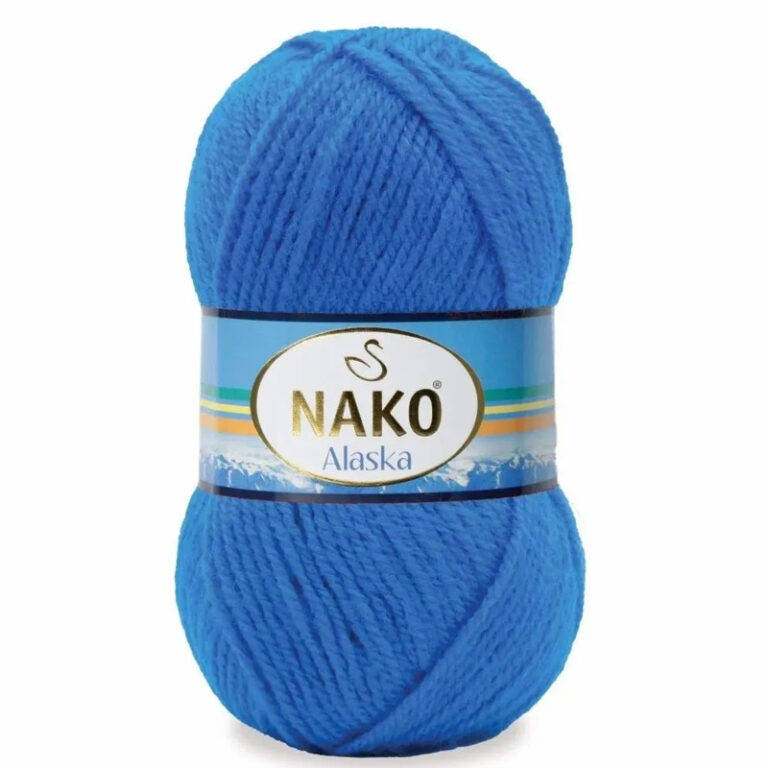 Пряжа для вязания NAKO «ALASKA» (№7124 (339)) Ярко-голубой