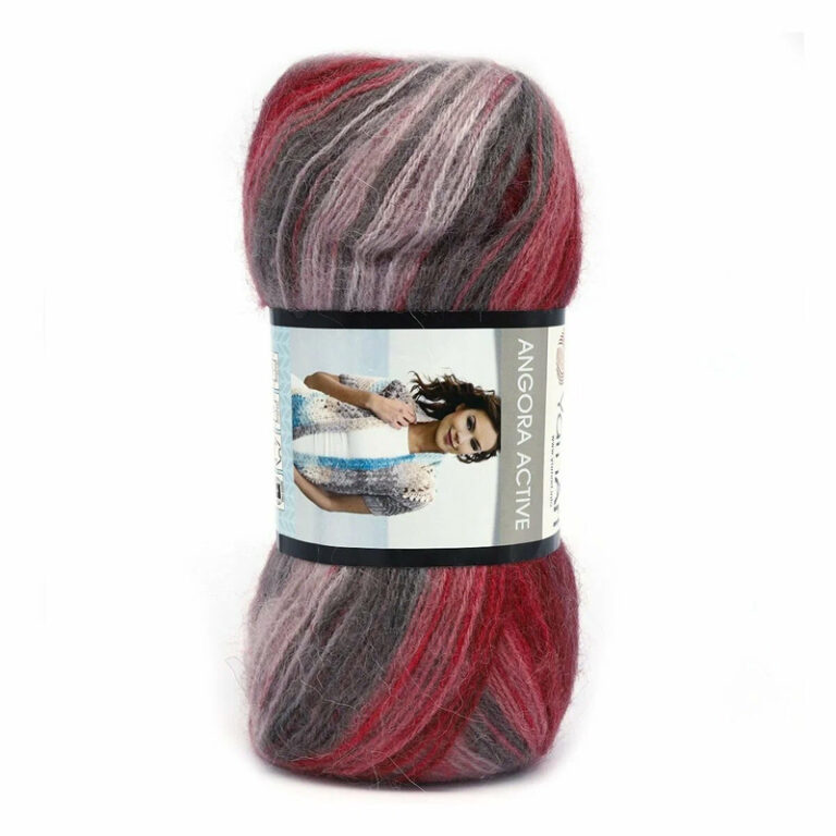 Пряжа для вязания YARNART "ANGORA ACTIVE" (№841) Меланж (красный, серый, черный)