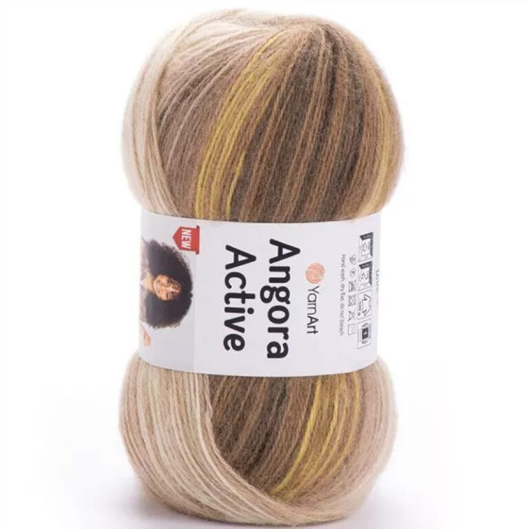 Пряжа для вязания YARNART "ANGORA ACTIVE" (№843) Меланж (беж, коричневый)