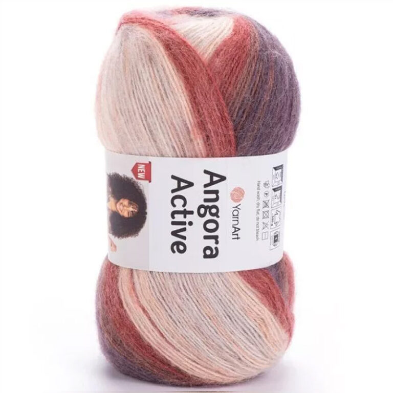 Пряжа для вязания YARNART "ANGORA ACTIVE" (№851) Меланж (персиковый, коралл, сиреневый)