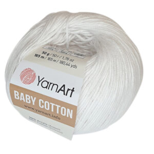 Пряжа для вязания YARNART "BABY COTTON" (№400) Белый