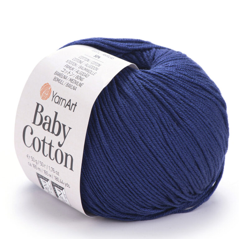 Пряжа для вязания YARNART "BABY COTTON" (№459) Синий