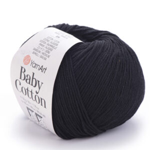 Пряжа для вязания YARNART "BABY COTTON" (№460) Чёрный