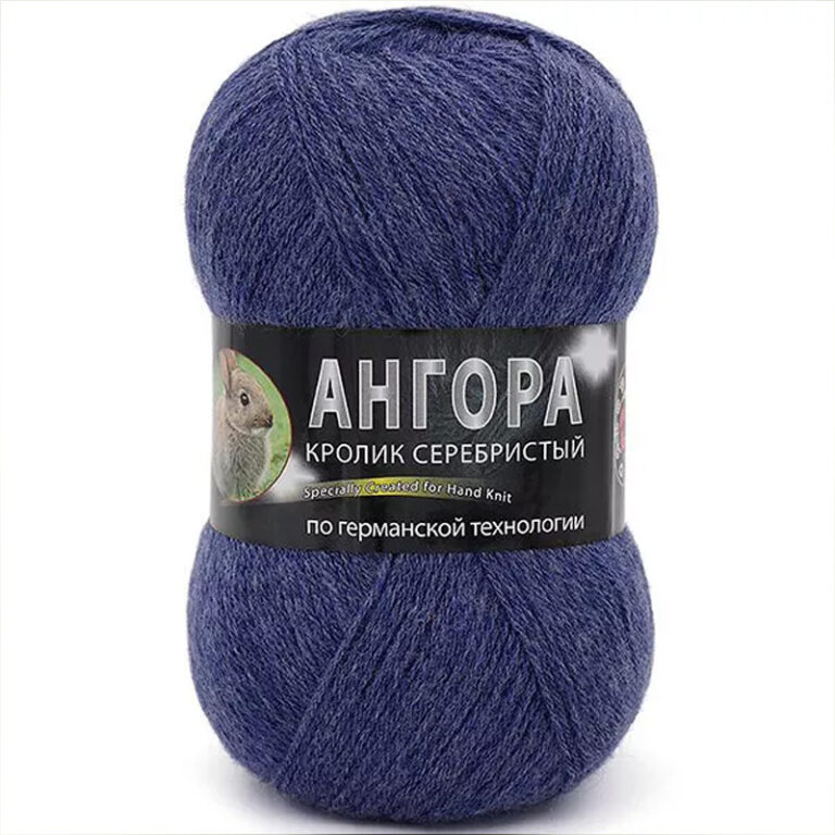 Пряжа для вязания COLOR CITY "АНГОРА КРОЛИК СЕРЕБРИСТЫЙ" (№2313) Джинс