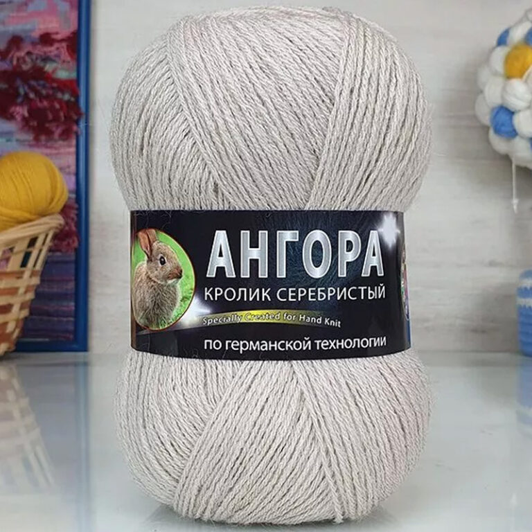 Пряжа для вязания COLOR CITY «АНГОРА КРОЛИК СЕРЕБРИСТЫЙ» (№2517) Серо-бежевый