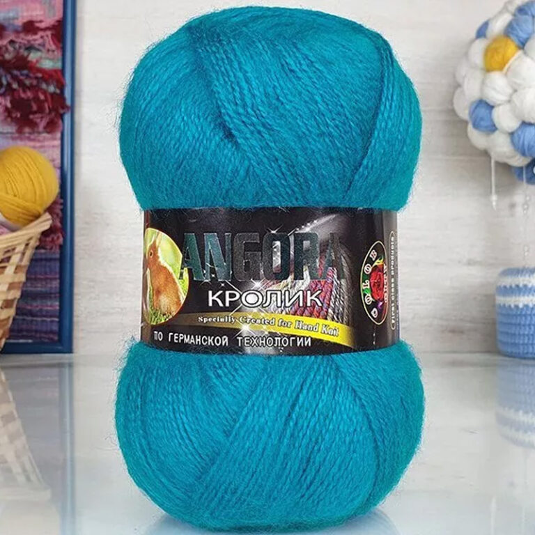 Пряжа для вязания COLOR CITY "АНГОРА КРОЛИК СЕРЕБРИСТЫЙ" (№316) М.волна