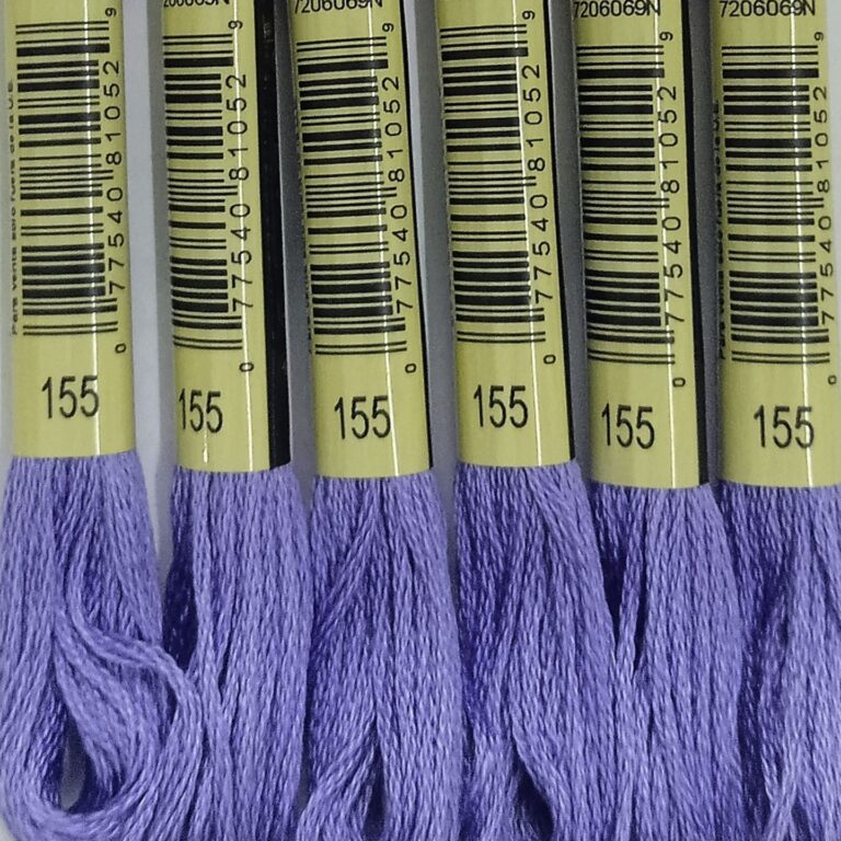 Нитки для вышивания мулине №155 DMC = №3238 Гамма (цвет: сине-фиолетовый, ср.т.; длина: 8м)