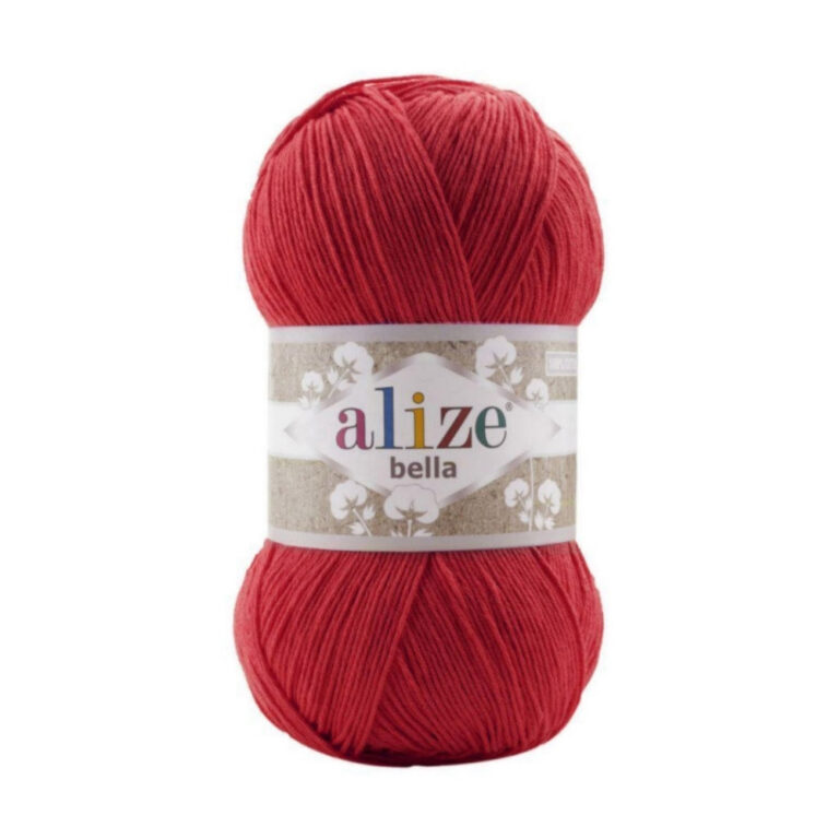 Пряжа для вязания ALIZE "BELLA 100" (№56) Красный
