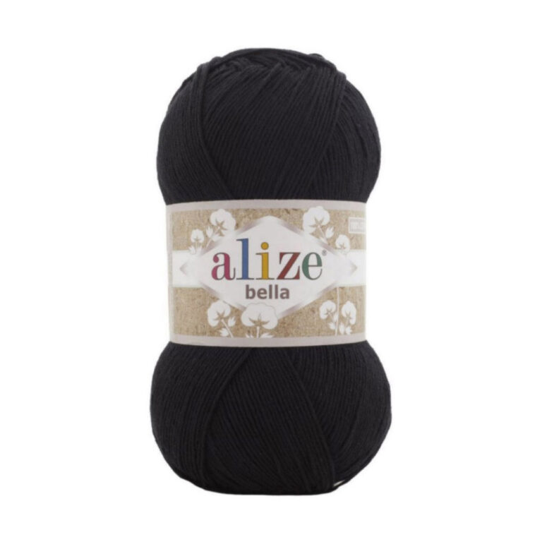 Пряжа для вязания ALIZE "BELLA 100" (№60) Черный