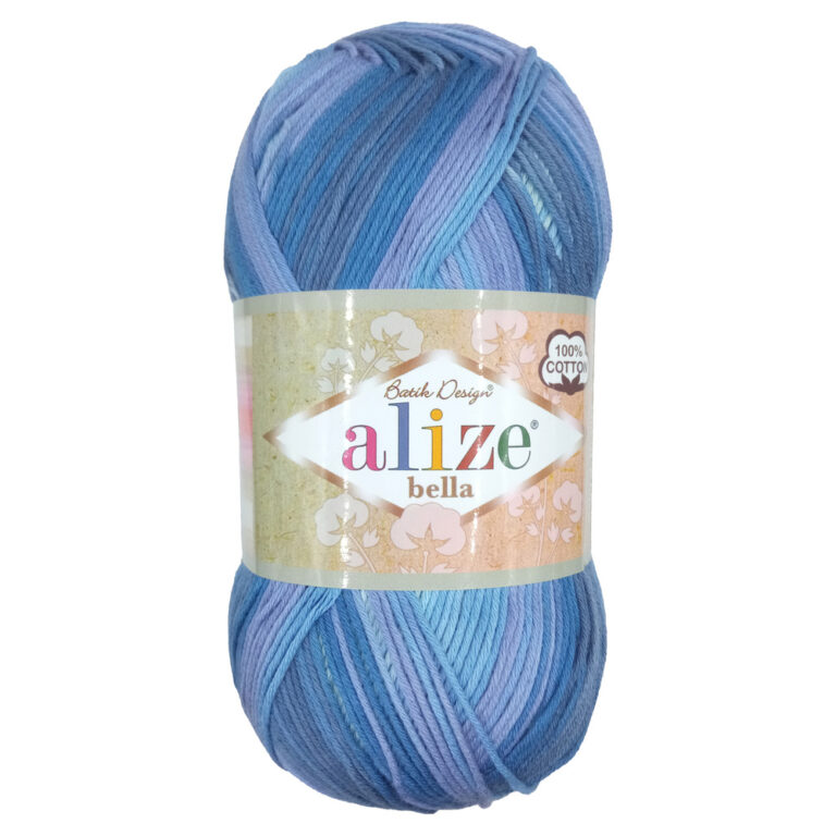 Пряжа для вязания ALIZE "BELLA BATIK 100" (№3299) Синий