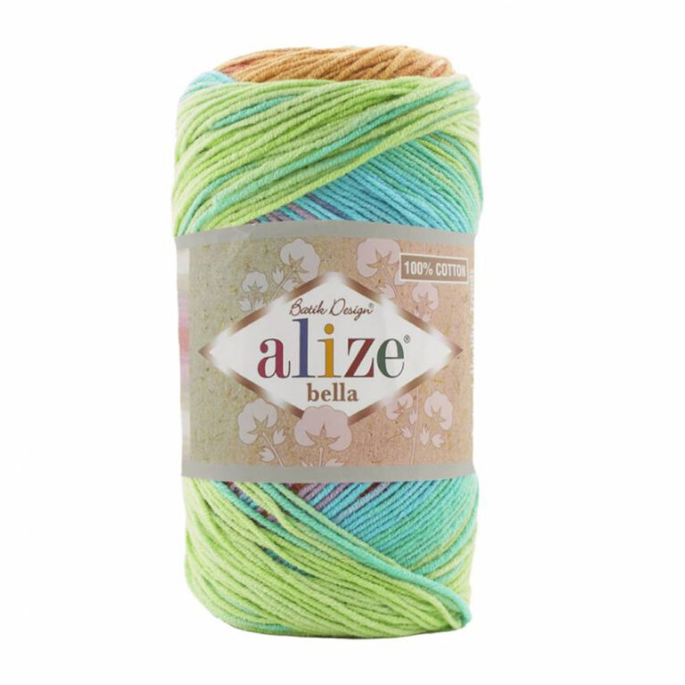 Пряжа для вязания ALIZE "BELLA BATIK 100" (№4530) Мультиколор