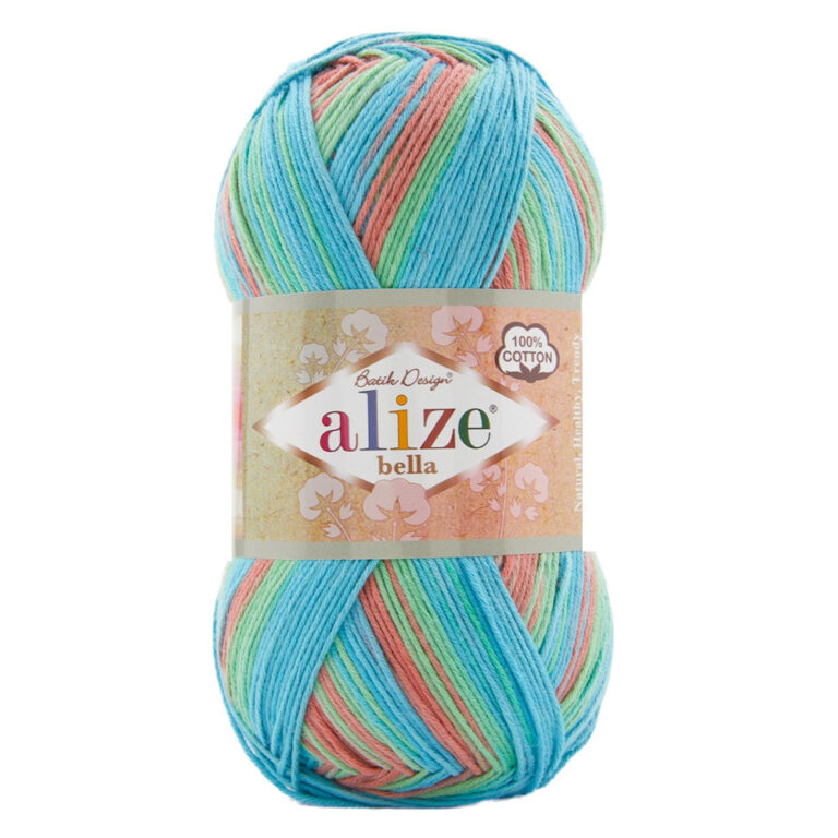 Пряжа для вязания ALIZE "BELLA BATIK 100" (№8097) Бирюза терракот