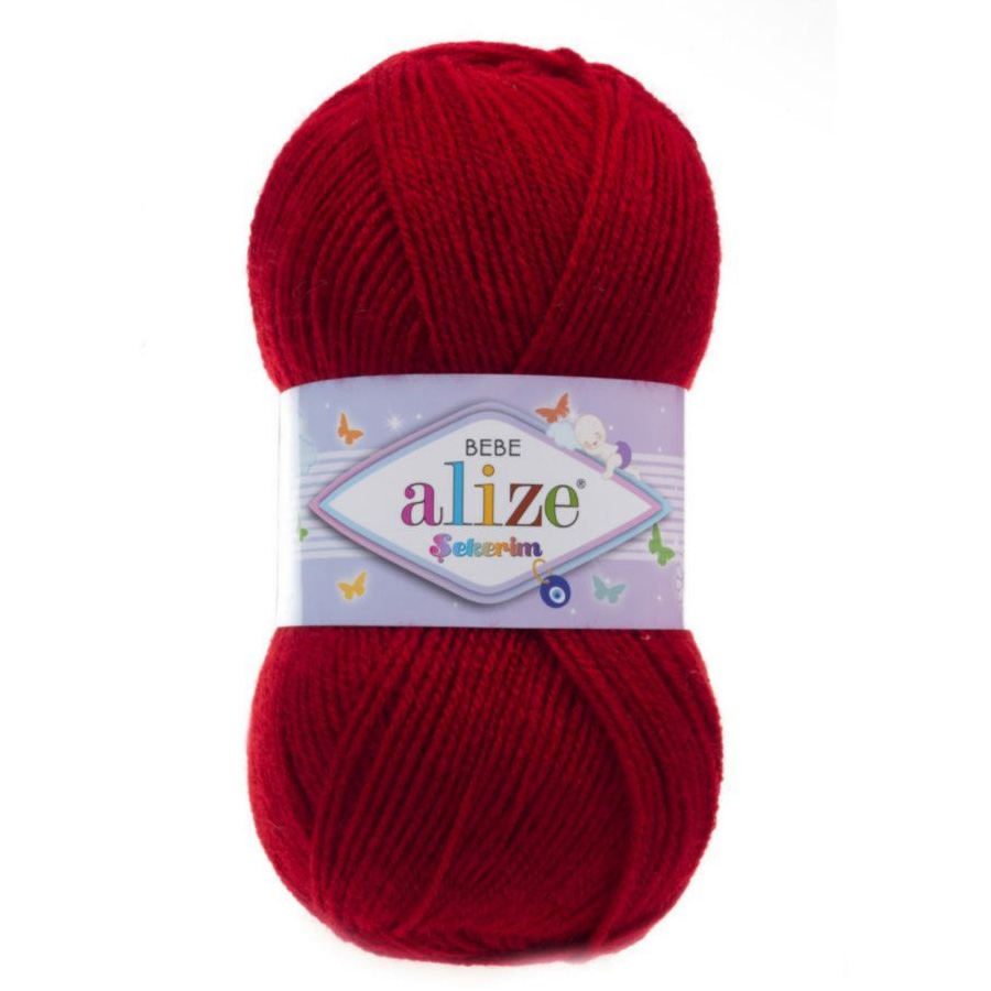 ALIZE SEKERIM BEBE 106 Пряжа для вязания ALIZE "SEKERIM BEBE" (№106) Темно-красный
