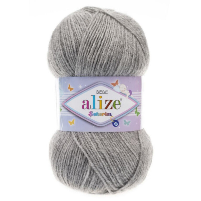 Пряжа для вязания ALIZE "SEKERIM BEBE" (№21) Серый