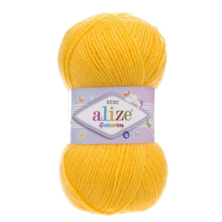 Пряжа для вязания ALIZE "SEKERIM BEBE" (№566) Цыпленок