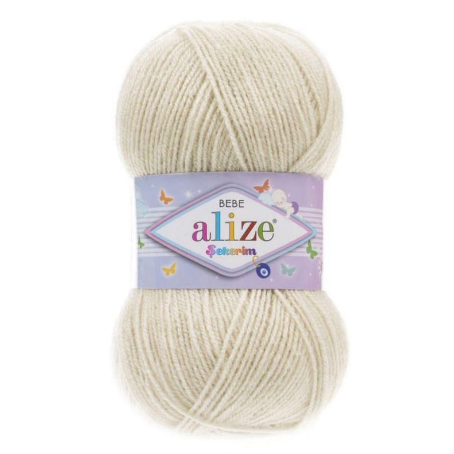 ALIZE SEKERIM BEBE 599 Пряжа для вязания ALIZE "SEKERIM BEBE" (№599) Слоновая кость