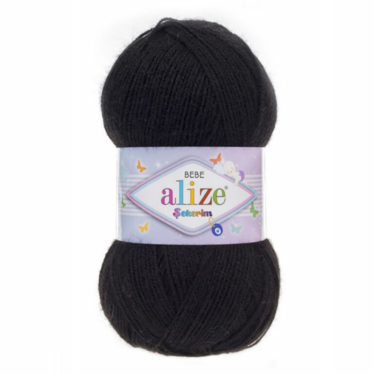 Пряжа для вязания ALIZE "SEKERIM BEBE" (№60) Черный