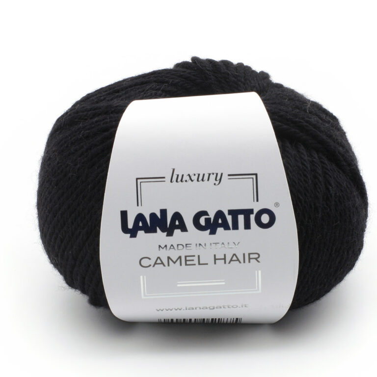 Пряжа для вязания LANA GATTO "CAMEL HAIR" (№5000) Черный