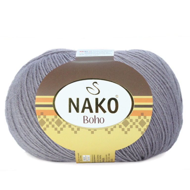 Пряжа для вязания NAKO "BOHO KLASIK" (№12535) Серый