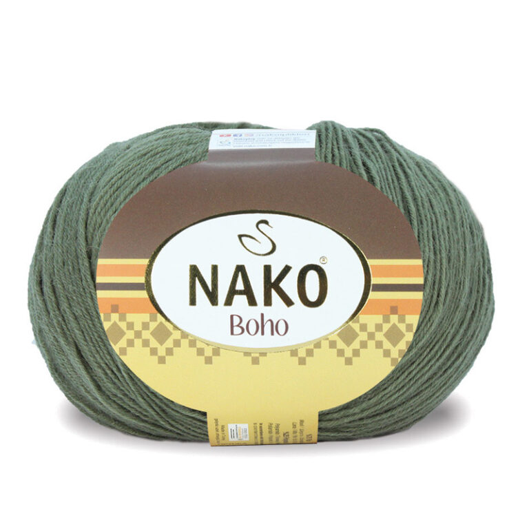 Пряжа для вязания NAKO "BOHO KLASIK" (№12537) Лавровый лист