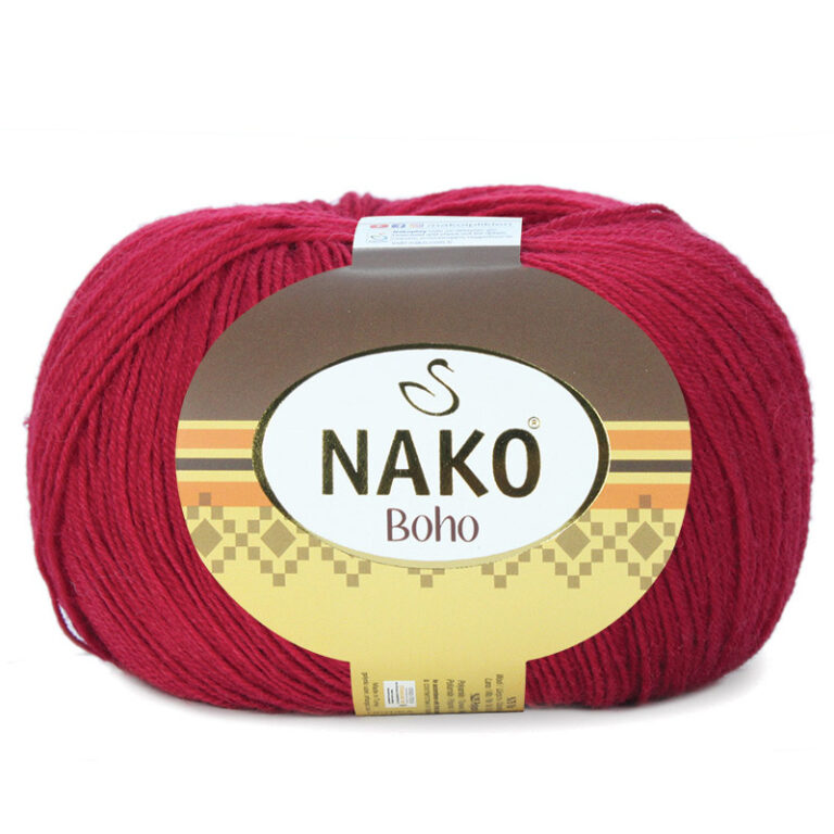 Пряжа для вязания NAKO "BOHO KLASIK" (№4267) Т.вишневый