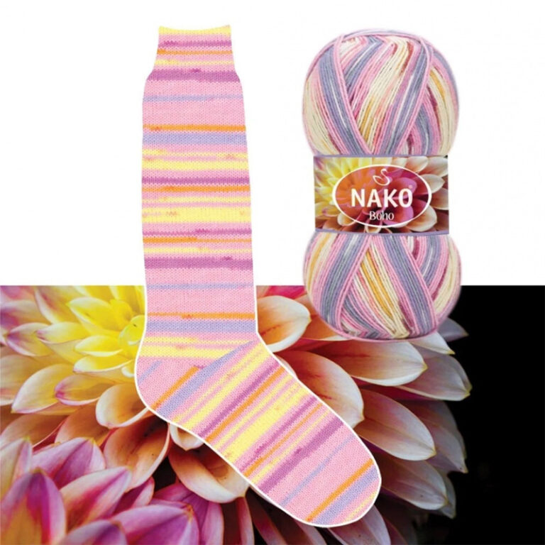 Пряжа для вязания NAKO "BOHO KONSEPT" (№82135) Принт