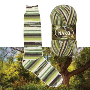 Пряжа для вязания NAKO "BOHO KONSEPT" (№82168) Принт