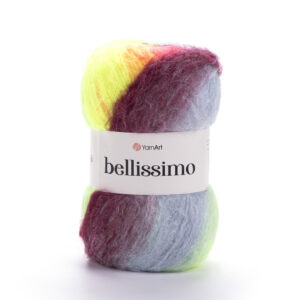 Пряжа для вязания YARNART “BELLISSIMO” (№1406) Оранжевый неоновый бордовый