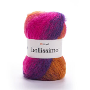 Пряжа для вязания YARNART “BELLISSIMO” (№1415) Малиновый фиолетовый рыжий