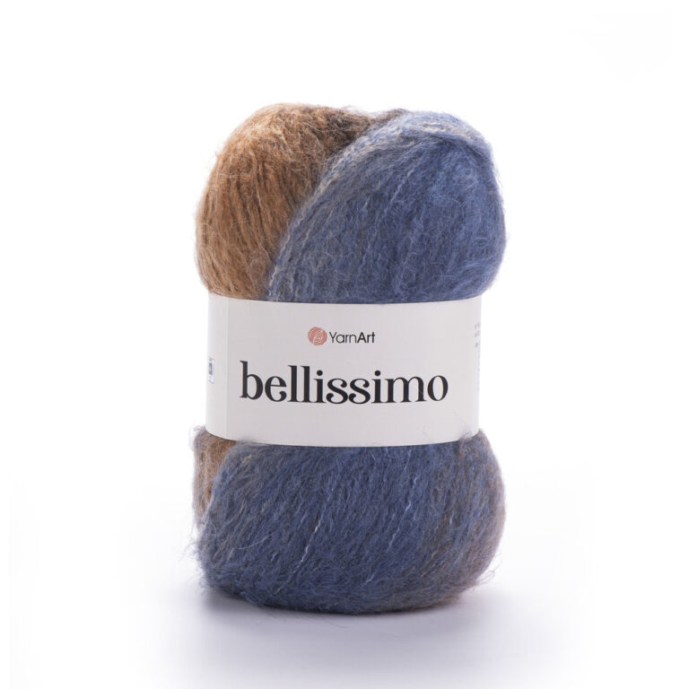 Пряжа для вязания YARNART “BELLISSIMO” (№1417) Синий рыжий