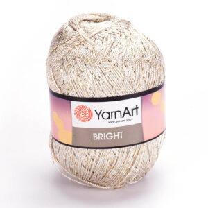 Пряжа для вязания YARNART "BRIGHT" (№101) Молочный/золото