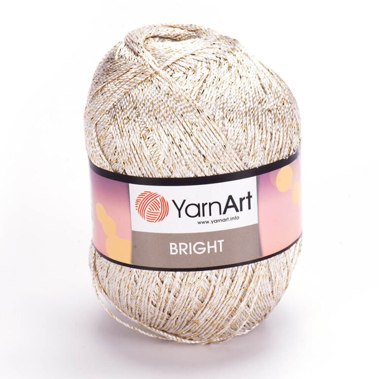 Пряжа для вязания YARNART "BRIGHT" (№101) Молочный/золото