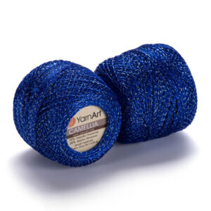 Пряжа для вязания YARNART "CAMELLIA" (№428) Василек/люрекс синий