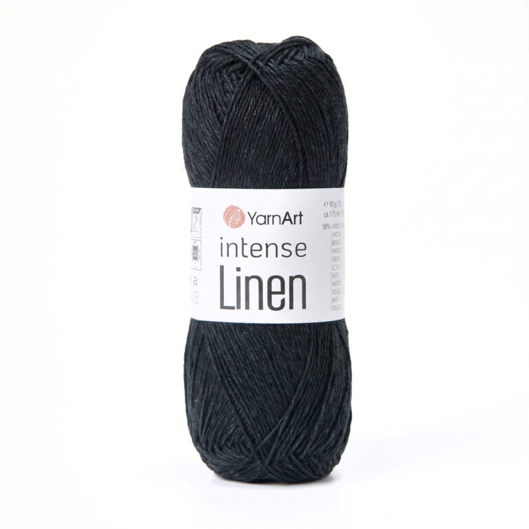 Пряжа для вязания YARNART "INTENSE LINEN" (№4135) Черный