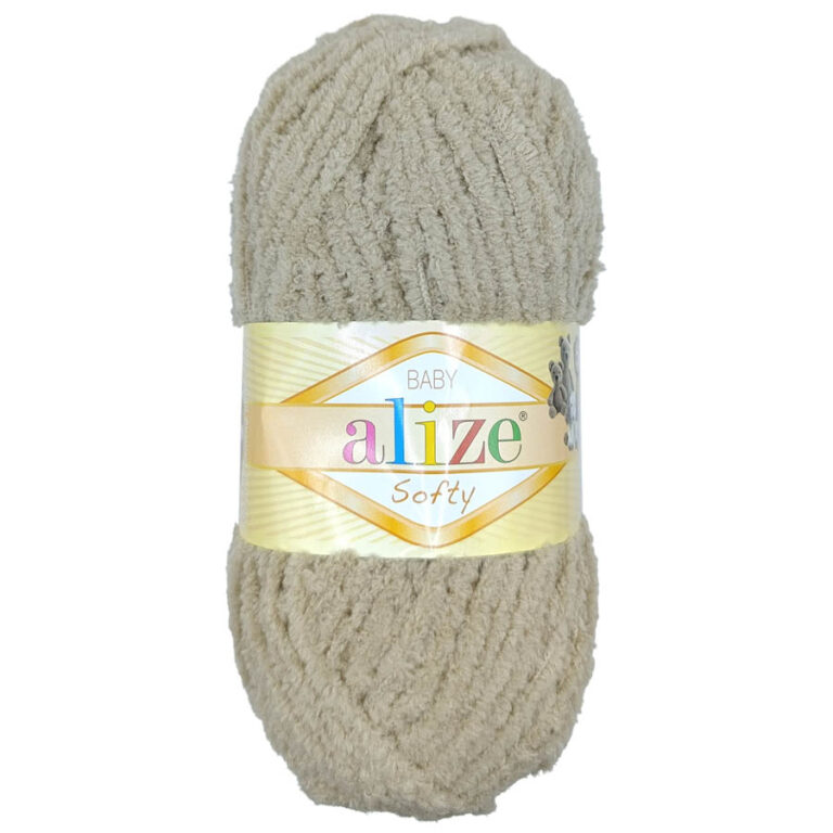 Пряжа для вязания ALIZE "SOFTY MEGA" (№617) Кофе с молоком