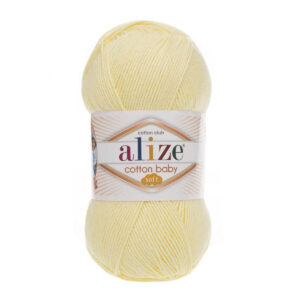 Пряжа для вязания ALIZE "COTTON BABY SOFT" (№13) Нежно-желтый