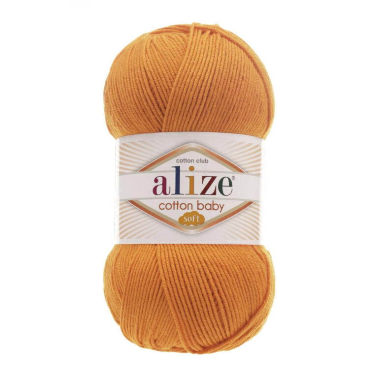 Пряжа для вязания ALIZE "COTTON BABY SOFT" (№336) Оранжевый